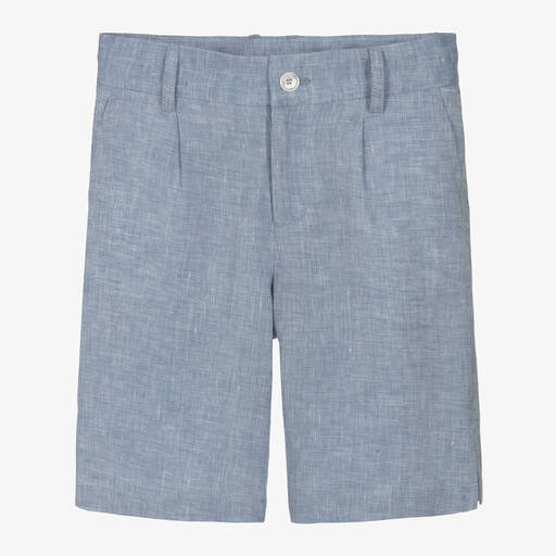 Dolce & Gabbana-Boys Blue Linen Shorts | Childrensalon